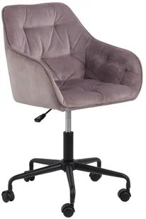 Fotel biurowy, krzesło biurowe Actona Fotel biurowy Brooke VIC różowy - Fotele i krzesła biurowe - miniaturka - grafika 2