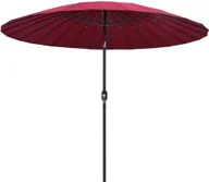 Parasole ogrodowe - vidaXL Parasol ogrodowy na słupku aluminiowym, 270 cm, bordowy vidaXL - miniaturka - grafika 1