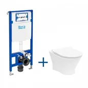 Stelaże i zestawy podtynkowe do WC - Roca zestaw podtynkowy NEXO Rimles + miska podwieszana Rimles + deska SLIM wolnoopadająca A893104460 A893104460 - miniaturka - grafika 1