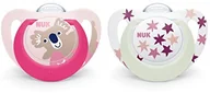 Smoczki uspokajające - NUK NUK Star Night & Day smoczek dla niemowląt | 18-36 miesięcy | Świecące smoczki | Silikon bez BPA | Różowy Koala | 2 sztuki - miniaturka - grafika 1