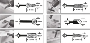 YATO FREZY DO METALU 3SZT I DREWNA 3SZT NA WIERTARKĘ YT-61712 ZYSKAJ RABAT 30 ZŁ YT-61712 - Frezy - miniaturka - grafika 4