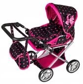 Wózki dla lalek - Kinderplay Wózek dla Lalek Funkcyjny 3W1 Torba Pościel KP0200R - miniaturka - grafika 1