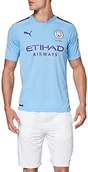 Piłka nożna - Puma Męska koszulka piłkarska Mcfc Home Shirt Replica De Bruyne Print niebieski Team Light Blue/Tillandsia Purple X-L 924757 - miniaturka - grafika 1