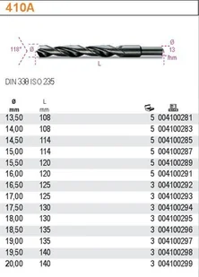 BETA WIERTŁO CYLINDRYCZNE KRÓTKIE HSS 20,00MM 410A/20 - Wiertła - miniaturka - grafika 4