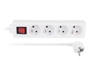 Libox Listwa zasilająca 4 gniazda wyłącznik biały 5m LB0083-5 - Listwy zasilające - miniaturka - grafika 2