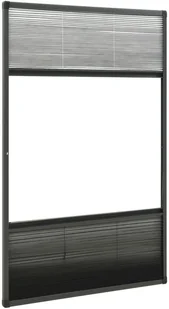 VidaXL Plisowana moskitiera okienna z roletą, aluminium, 80x160 cm 148685 VidaXL - Moskitiery - miniaturka - grafika 5