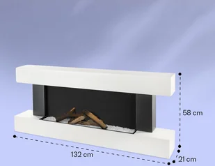 Klarstein Klarstein Studio Light & Fire 1 Smart kominek 1000/2000W MDF WiFi Control ACO7-Studio L&F 1 B - Kominki elektryczne - miniaturka - grafika 7
