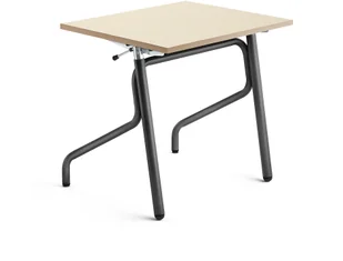 AJ Produkty Biurko szkolne z regulacją wysokości ADJUST, 700x600 mm, HPL z redukcją hałasu, brzoza, antracyt - Meble do szkół i przedszkoli AJ Produkty Biurko szkolne z regulacją wysokości ADJUST, 700x600 mm, HPL z redukcją hałasu, brzoza, antracyt - Meble do szkół i przedszkoli - miniaturka - grafika 1