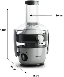 Philips HR1921/20 sokowirówka, FiberBoost, technologia QuickClean, funkcja płukania wstępnego, 1100 W, stal szlachetna HR1921/20 - Sokowirówki - miniaturka - grafika 4