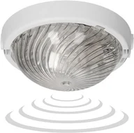 Oprawy, klosze i abażury - Trio 8080T MS/PL, oprawa oświetleniowa z mikrofalowym czujnikiem ruchu, 75W, E27, IP44, IK10, poliwęglan przeźroczyst A2120-P-HF - miniaturka - grafika 1