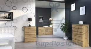 DUŻA KOMODA MALWA M6 140CM 6 SZUFLAD DĄB ARTISAN - Komody - miniaturka - grafika 4