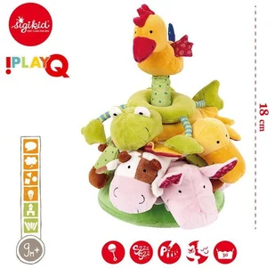 Sigikid Piramidka zwierząt PQ Baby S49419 - Zabawki interaktywne dla dzieci - miniaturka - grafika 4