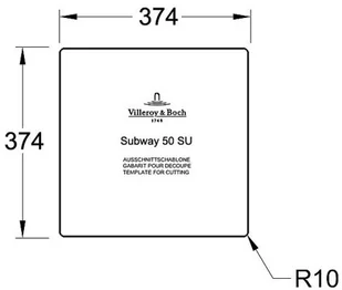 Villeroy & Boch Subway SU 50 Classicline 3325 02 FU - Zlewozmywaki - miniaturka - grafika 5