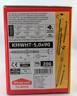 Wkręty Ciesielskie Do Drewna 5x90 Torx 2400 szt ! - Inne akcesoria dekarskie - miniaturka - grafika 3