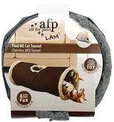 Zabawki dla kotów - afp all for paws Tunel dla kota z jagnięcej skóry i służy do zabawy  brązowy, szary, jasnobrązowy - miniaturka - grafika 1