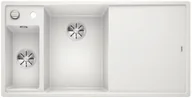 Zlewozmywaki - Blanco AXIA III 6 S Silgranit PuraDur Biały lewa korek auto. InFino deska jesionowa odsączarka stalowa 524647 - miniaturka - grafika 1