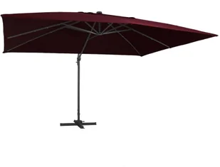 vidaXL Parasol wiszący z LED, bordowy, 400x300 cm 312318 - Parasole ogrodowe - miniaturka - grafika 2