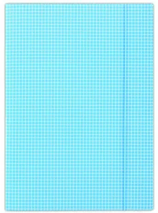 Donau . Teczka z gumką, karton, A4, 400gsm, 3-skrzydłowa - niebieska w kratę - Teczki i skoroszyty - miniaturka - grafika 2