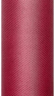 Party Deco Tiul gładki bordowy - 15 cm x 9 metrów - 1 szt. TIU15-082 - Pasmanteria - miniaturka - grafika 2