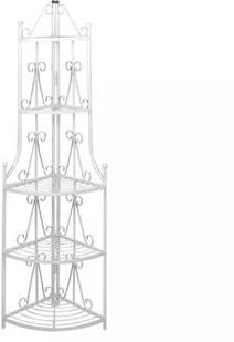 vidaXL Stojak na roliny, kwietnik, biay - Kwietniki - miniaturka - grafika 2