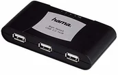 Huby USB - Hama USB 2.0 Hub 1: 4, czarna, z zasilaczem, Blister 00078492 - miniaturka - grafika 1