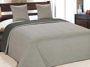 Euromat Dwustronna Narzuta Vigo II Ciemno Szara-Srebrna 11 220x240+2x40x40 09979 - Narzuty - miniaturka - grafika 3