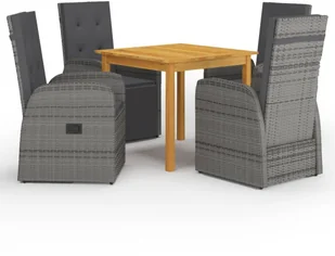 vidaXL 5-częściowy zestaw mebli ogrodowych szary 3067720 - Meble ogrodowe - miniaturka - grafika 2