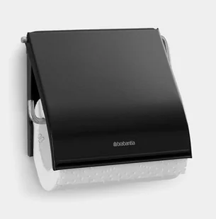 Brabantia 108600 uchwyt do papieru toaletowego, ze stali nierdzewnej, matowa czarna, 30 x 20 x 10 cm - Stojaki i wieszaki na papier toaletowy - miniaturka - grafika 2