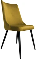 Krzesła - Atos Krzesło CYPRIAN VELVET żółte do salonu VICTOR-MG15 - miniaturka - grafika 1