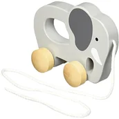 Zabawki interaktywne dla dzieci - Hape International Hape e0908  po wyciągnięciem słoń, drewno służy do zabawy - miniaturka - grafika 1