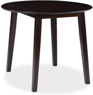 Stoły - vidaXL Stół jadalniany ze składanym blatem, okrągły, MDF, brąz - miniaturka - grafika 1