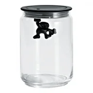 Akcesoria i części AGD - Alessi GIANNI Słoik hermetyczny z czarną silikonową pokrywką średni AMDR05 B - miniaturka - grafika 1