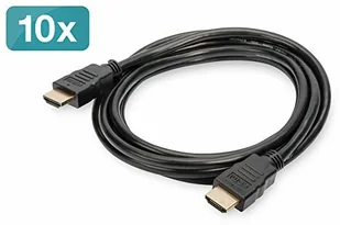 Digitus Kabel połączeniowy HDMI High Speed, typ A St/2.0 m, zestaw 10 szt, m/Ethern, UHD, Gold, BL AK-990920-020-S - Kable Digitus Kabel połączeniowy HDMI High Speed, typ A St/2.0 m, zestaw 10 szt, m/Ethern, UHD, Gold, BL AK-990920-020-S - Kable - miniaturka - grafika 1