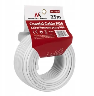 Maclean Kabel Antenowy 25m Beżowy MCTV-574 - Kable - miniaturka - grafika 4