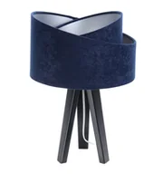 Lampy stojące - ImoLight Lampka stołowa mini-trójnóg czarny Awena Granatowo-srebrna - miniaturka - grafika 1
