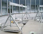 Wciągarki - 999 Suwnica bramowa aluminiowa składana + wyciągarka udźwig 1500 kg szerokość 4,23m wys dla pracy wciągarki 2,23-4,00m szerokość stelaży 2,30m) 99978253 78253-uniw - miniaturka - grafika 1