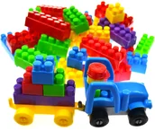 Zabawki konstrukcyjne - Klocki Duże Plastikowe Konstrukcyjne Zestaw 200 el - miniaturka - grafika 1