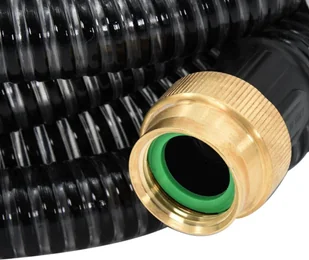 vidaXL Wąż ssący z mosiężnymi złączkami 5 m 25 mm czarny 151058 - Węże ogrodowe i zraszacze - miniaturka - grafika 6
