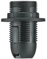 Oprawy, klosze i abażury - Pawbol Oprawka E14 plastik z kołnierzem czarna (20) - miniaturka - grafika 1