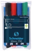 Markery do tablic - SCHNEIDER Marker do tablic MAXX 290 4 kolory X01427 NB-7558 - miniaturka - grafika 1