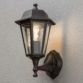 Lampy ścienne - Konstsmide Urocza zewnętrzna lampa ścienna GRADO, czarna - miniaturka - grafika 1