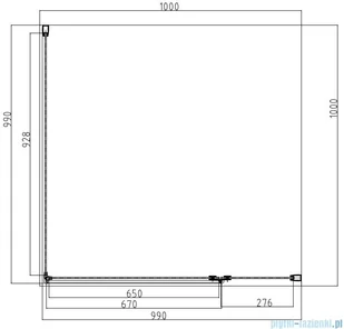 Omnires Manhattan 100x100 MH1010CRTR - Kabiny prysznicowe - miniaturka - grafika 2