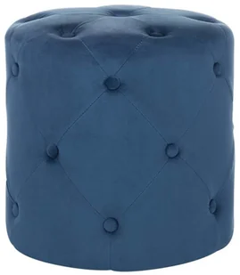 Beliani Puf welurowy  40 cm niebieski COROLLA - Pufy i podnóżki - miniaturka - grafika 2