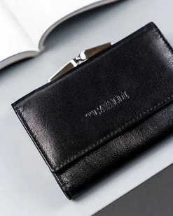 Cavaldi Portfel damski ze skóry naturalnej z portmonetką na bigiel, RFID - Portfele - miniaturka - grafika 4