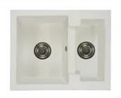 Zlewozmywaki - Brado Zlewozmywak granitowy YOGI biały yogibia - miniaturka - grafika 1