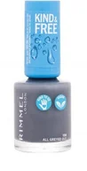 Lakiery do paznokci - Rimmel London London Kind & Free lakier do paznokci 8 ml 158 All Greyed Out - miniaturka - grafika 1