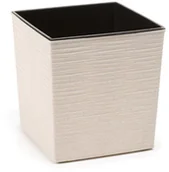 Donice - LAMELA Doniczka Juka ECO 25x25 cm dłuto biała - miniaturka - grafika 1