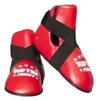 Top Ten Ochraniacze stóp, OSTT-PU Fight czerwony, rozmiar M/L - Ochraniacze do sportów walki - miniaturka - grafika 2