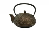 Zaparzacze i kawiarki - Kwiat Lotosu Dzbanek Żeliwny z Zaparzaczem Miedziany dzbanek do herbaty 10983 - miniaturka - grafika 1