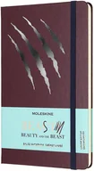 Szkolne artykuły papiernicze - Moleskine Notes Piękna i Bestia w linie duży bordowy twarda oprawa - miniaturka - grafika 1